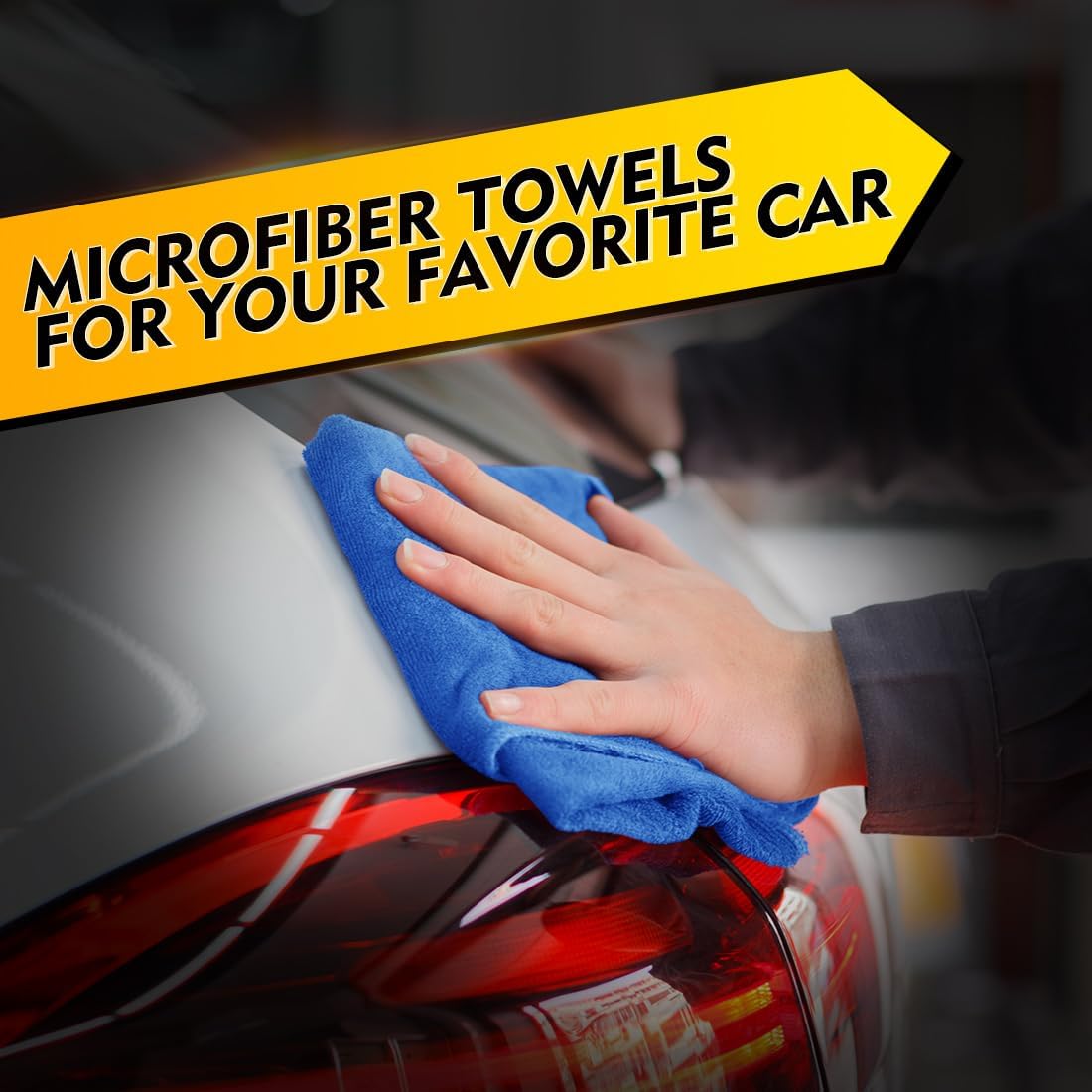 HOMEXCEL Microfiber Cleaning Cloth 6 Pack, 12.5 x 12.5 Inch Microfiber Towels for Cars, Ultra