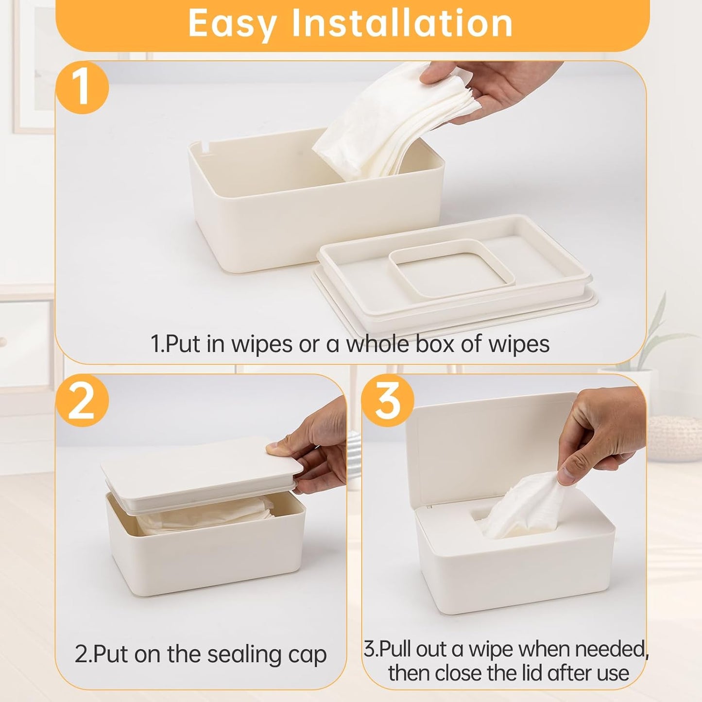 Wipes Dispenser Compatible with Cottonelle Wet Wipes Refill Pack, Refillable Wipes Container