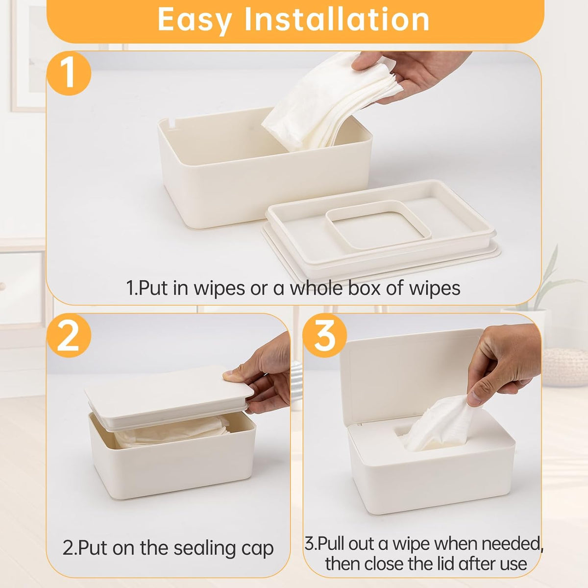 Wipes Dispenser Compatible with Cottonelle Wet Wipes Refill Pack, Refillable Wipes Container