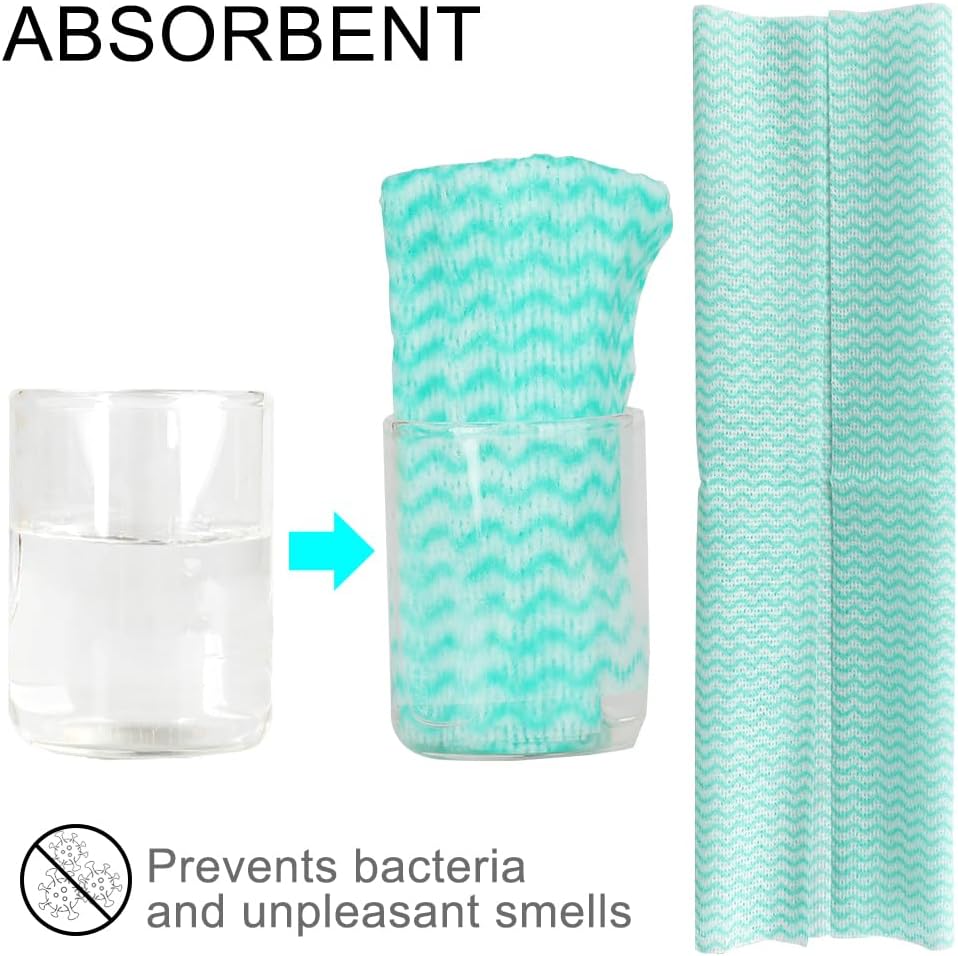 100 Count Disposable Cleaning Towels and Dish Cloths,Super Absorbent Dishcloths,Multi-Surface