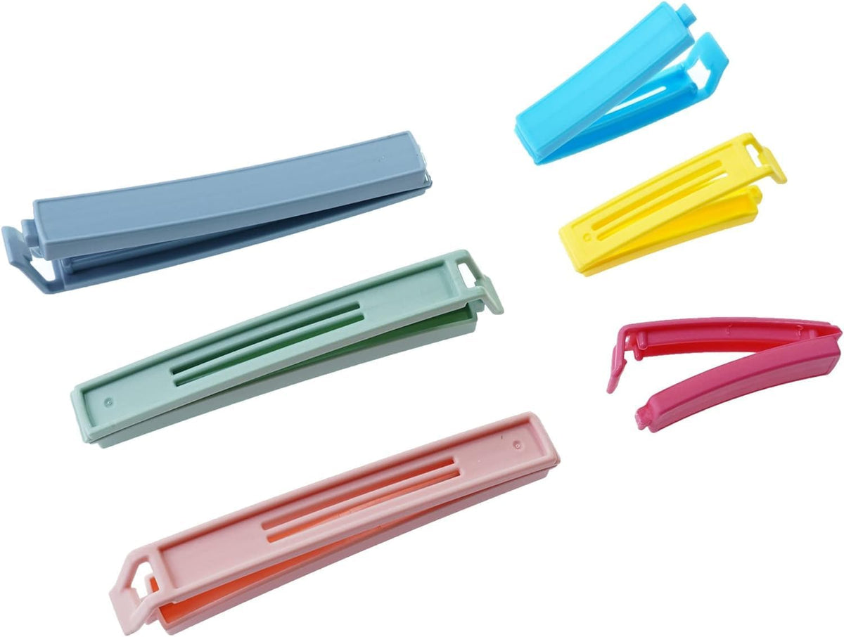 32 PCS Plastic Chip Clips for Food Packages, Curved Design Sealing Bag Clips for Food, Kitchen and