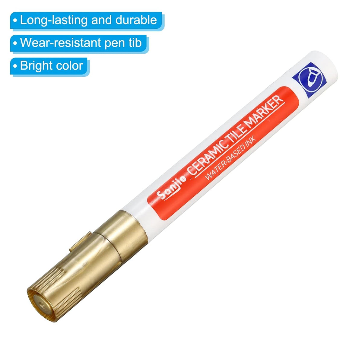 PATIKIL Grout Pen, 4 Pack Golden Tile Marker Waterproof Grout Sealer Pen Tile Repair Pens Paint