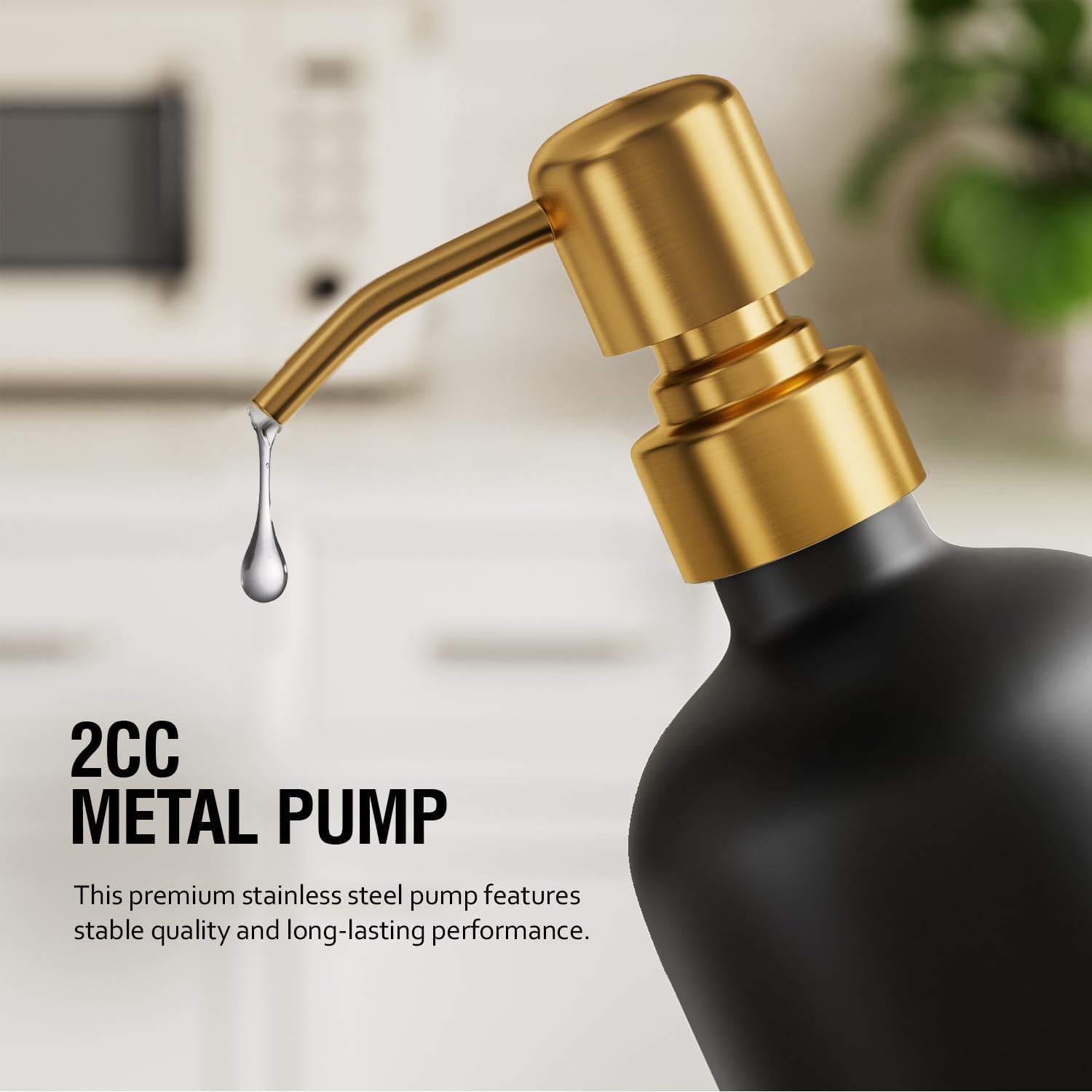 MOMEEMO Bathroom Soap Dispenser Set, Contains Hand Soap and Lotion Dispenser, Suitable for Black