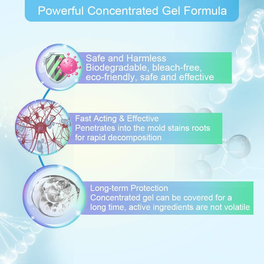 FOLLOWIN Household Mold and Mildew Stain Cleaner Gel Home Cleaner for Front Loader Washing Machine