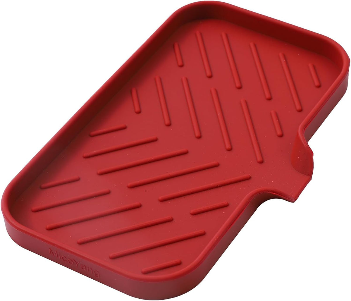 Silicone Bathroom Soap Dishes with Drain Spout-Bathroom and Kitchen Sink Organizer,Sponge