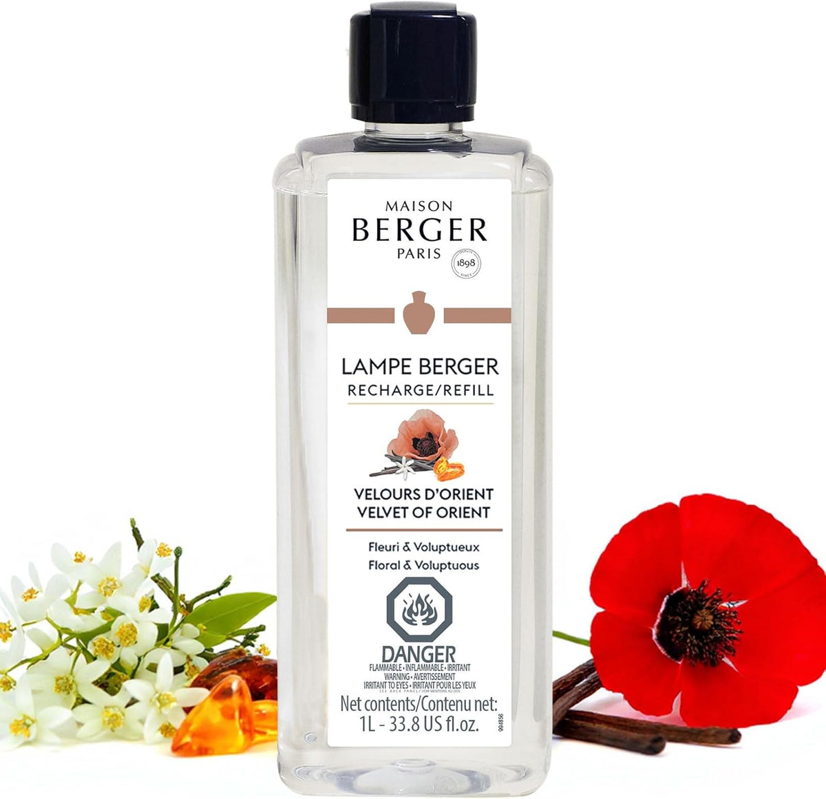 MAISON BERGER Velvet of Orient Refill – 1L Lampe Berger Fragrance Oil for Diffuser – Home Air