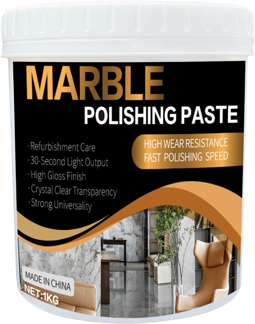 Marble Polishing Paste, Professional Marble Cleaner & Quartz Polish, Stone Sealer & Protector for
