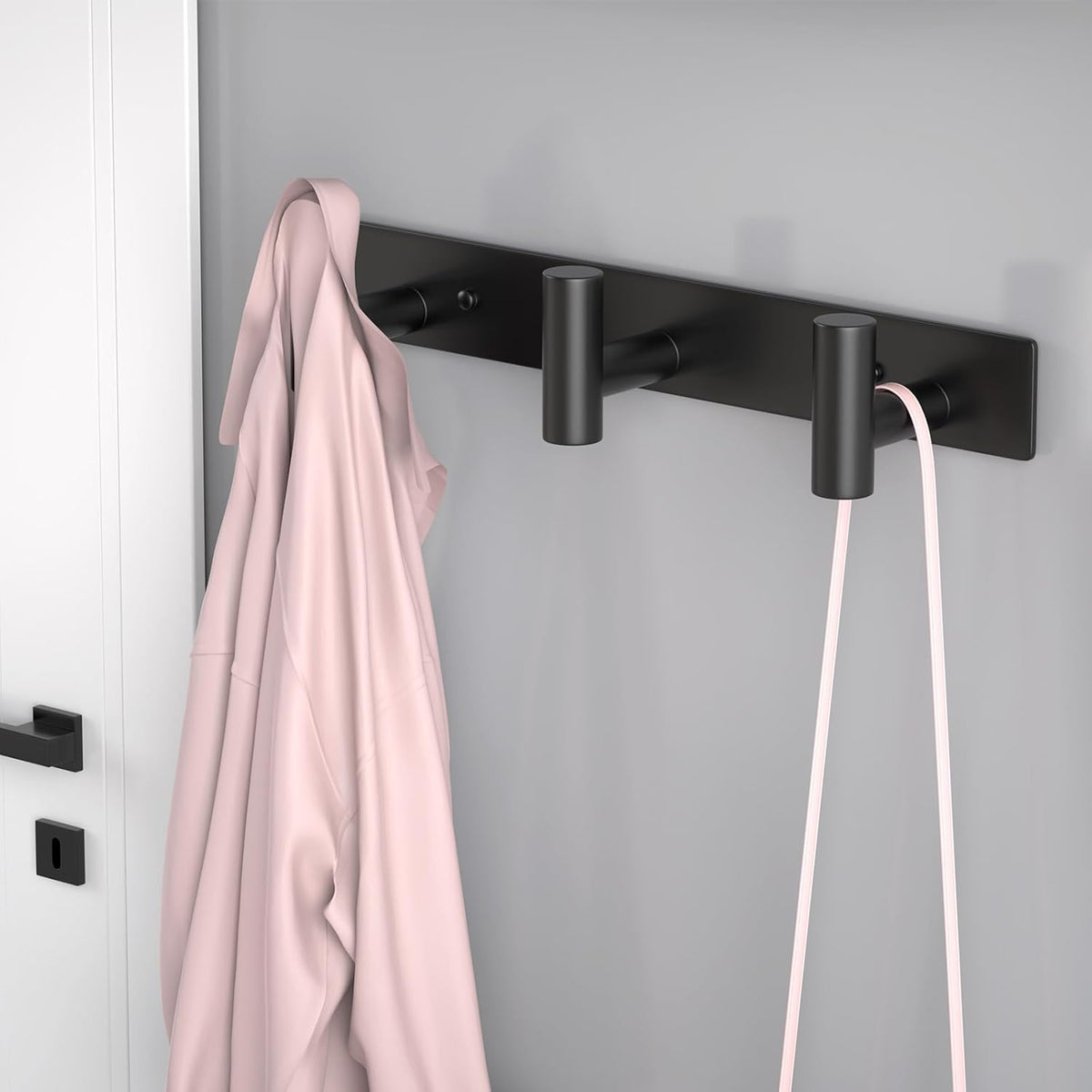 PMMASTO Coat Rack Wall Mounted, 3 "T Shaped Wall Hooks for Hanging, Heavy Duty Stainless Steel Coat