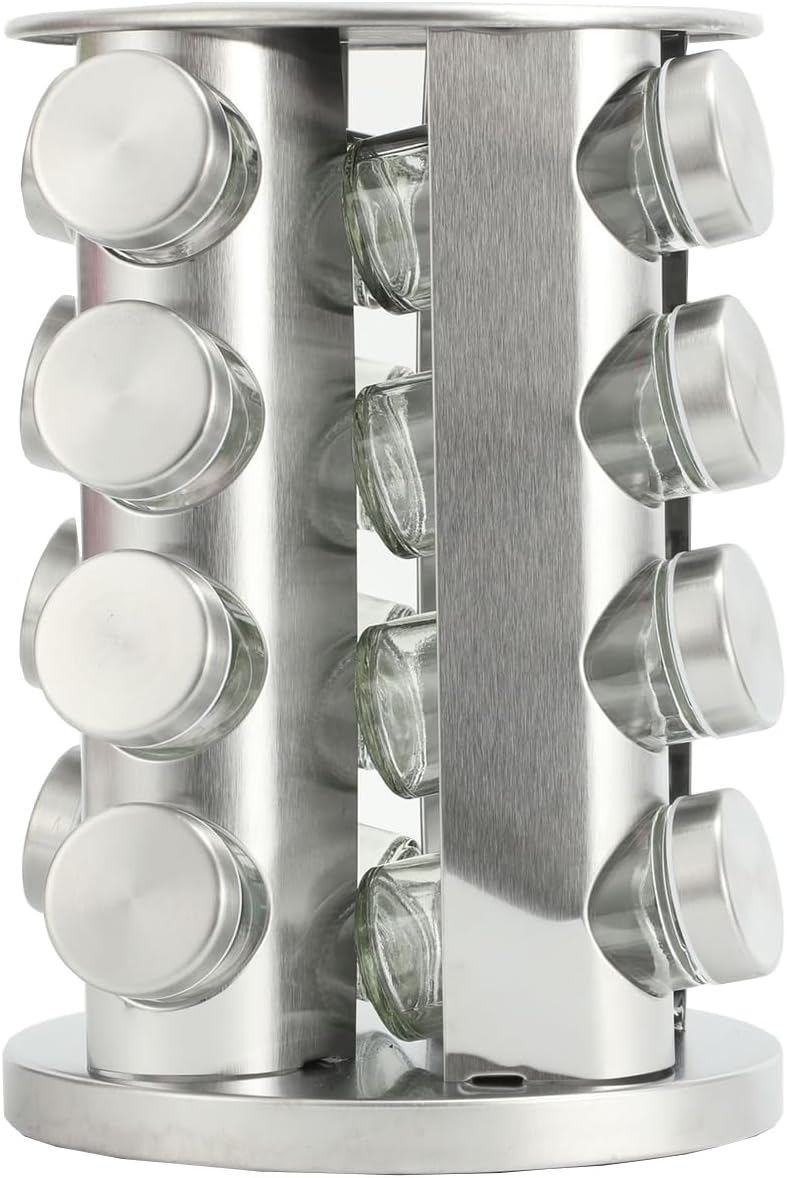 Spice Rack, Spice Rack Organizers for Countertop, Rotating Countertop Spice Rack, Revolving Spice