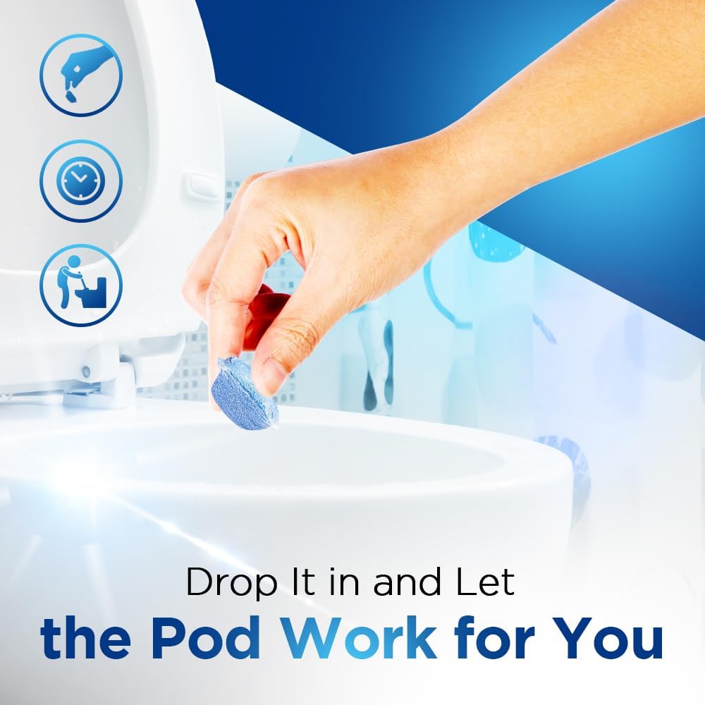 Fuller Brush Toilet Bowl Cleaner Pods - Water Soluble Tablet Cleansers, Cleans Descales & Refreshes