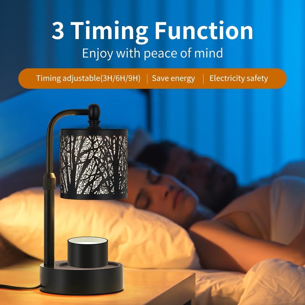 Tree Candle Warmer Lamp, LED Colors Changing Candle Warmer with ATimer, Bedroom Living Room Home