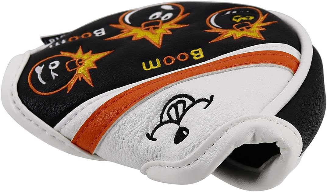 BIG TEETH Putter Cover Mallet Putter Cover Half Mallet Small Golf Headcover, Mini Club Head