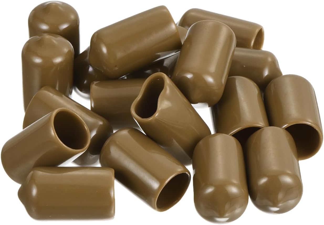 uxcell 20pcs Rubber End Caps 12mm(1/2") ID Vinyl PVC Round Tube Bolt Cap Cover Screw Thread