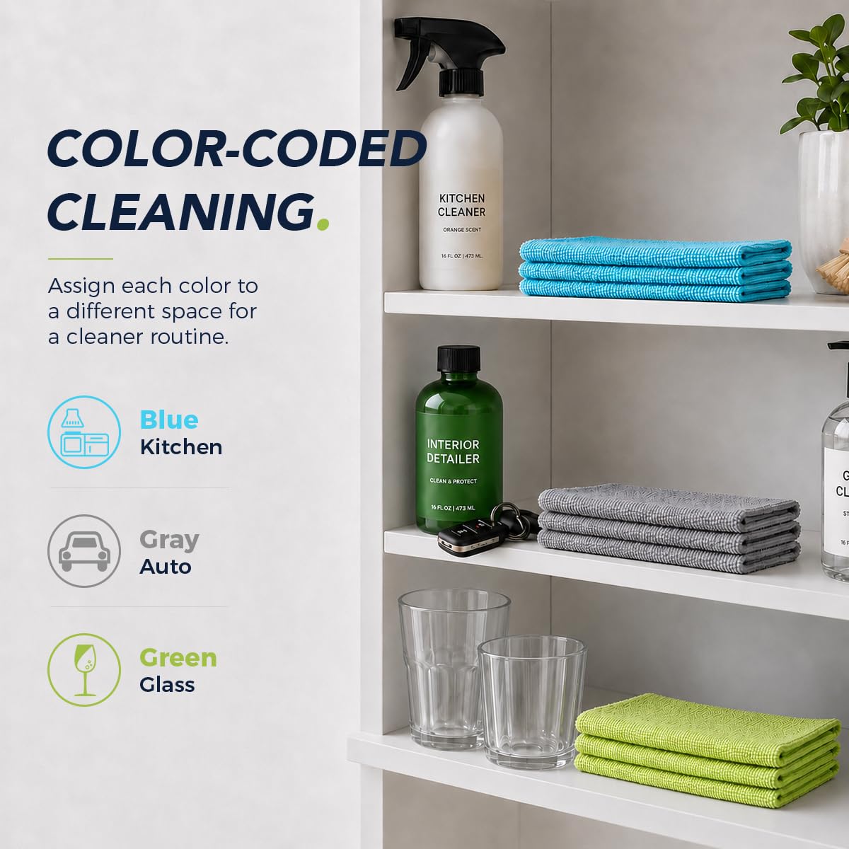UNIMADE Microfiber Cleaning Cloth, 150 Pack Microfiber Towels for Cars