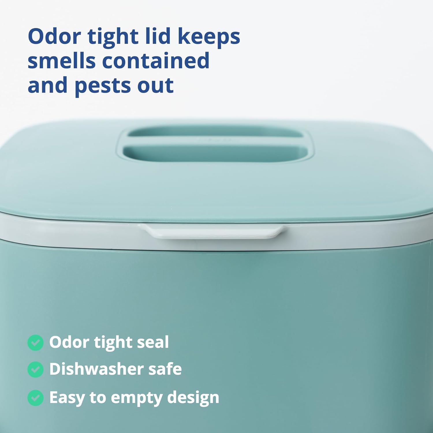 Blue Ginkgo Kitchen Compost Bin [5L / 1.32 GAL] – Filter-Free, Odor-Tight Countertop Food Waste
