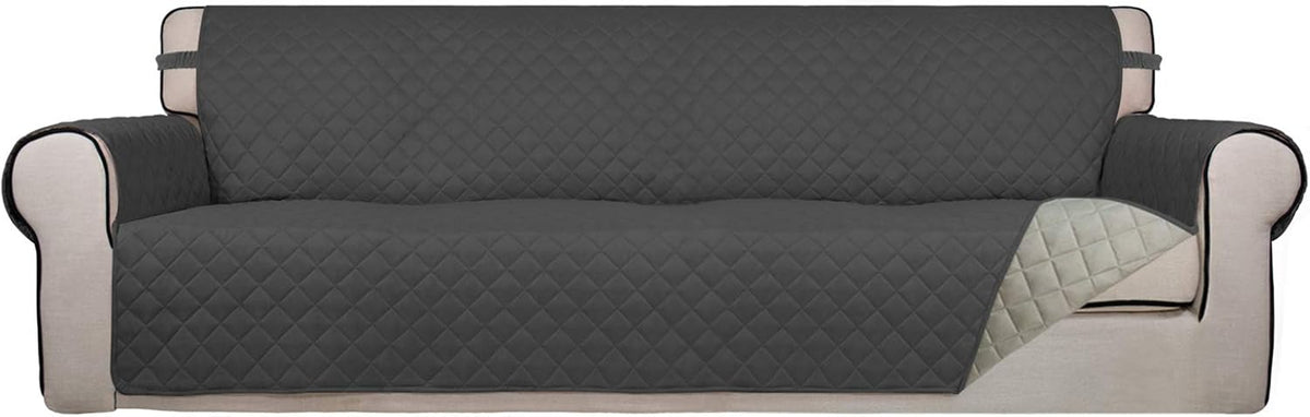 PureFit Reversible Quilted Sofa Cover, Water Resistant Slipcover Furniture Protector, Washable