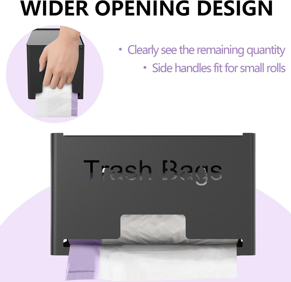 2-Pack Trash Bag Holder Dispenser, Stackable Garbage Bag Dispenser, Extra Large Trash Organizer for