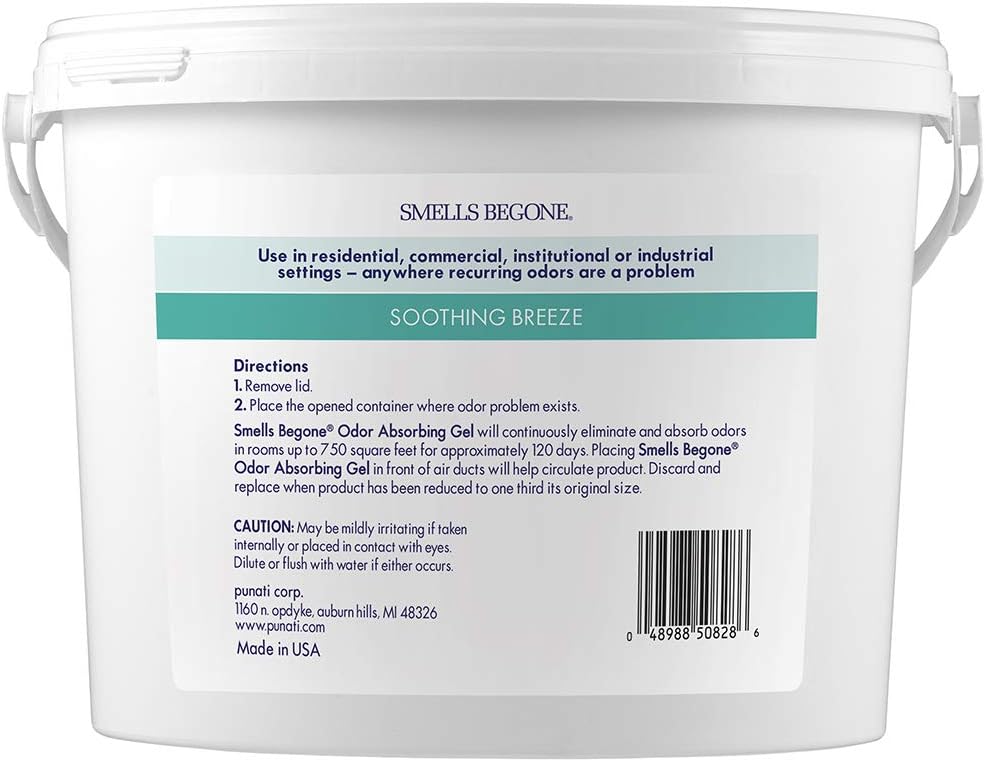 SMELLS BEGONE 1-Gallon Odor Absorber Gel - Air Freshener & Odor Eliminator for Homes, Garages &