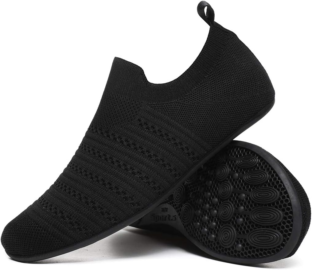 QZKDM Lightweight Slip on Grip Indoor House Slippers Barefoot Non Slip Home Exercise Yoga Shoes for