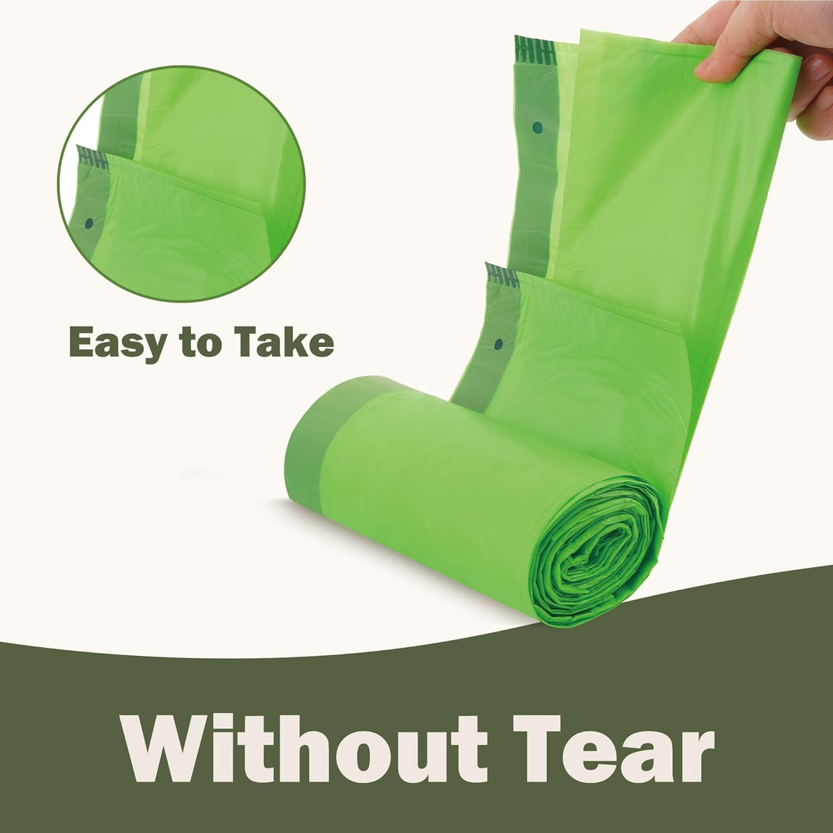 Compost Bags 5 Gallon with Drawstring Tear Off 20 Liter Extra Thick 0.78 Mils Compostable Food