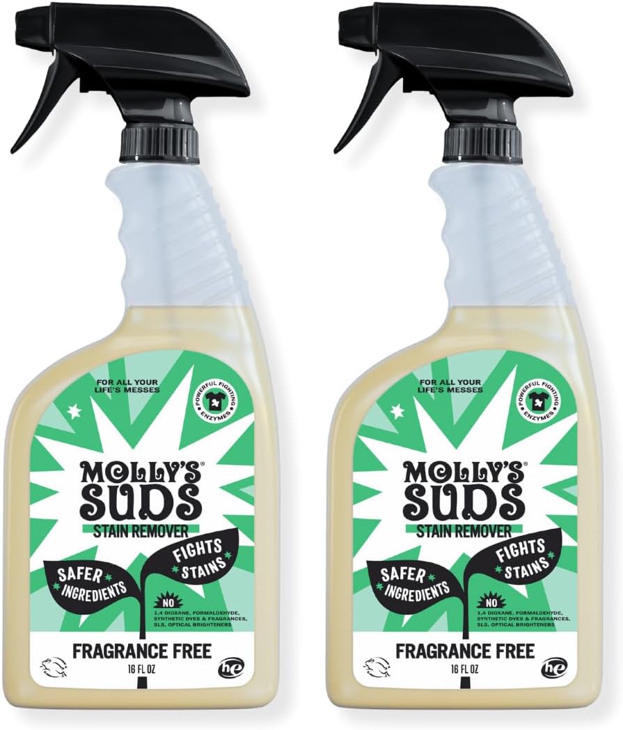 Molly's Suds Stain Remover Spray | Gentle Yet Powerful, Great for Baby & Pet Stains | Clean, Simple