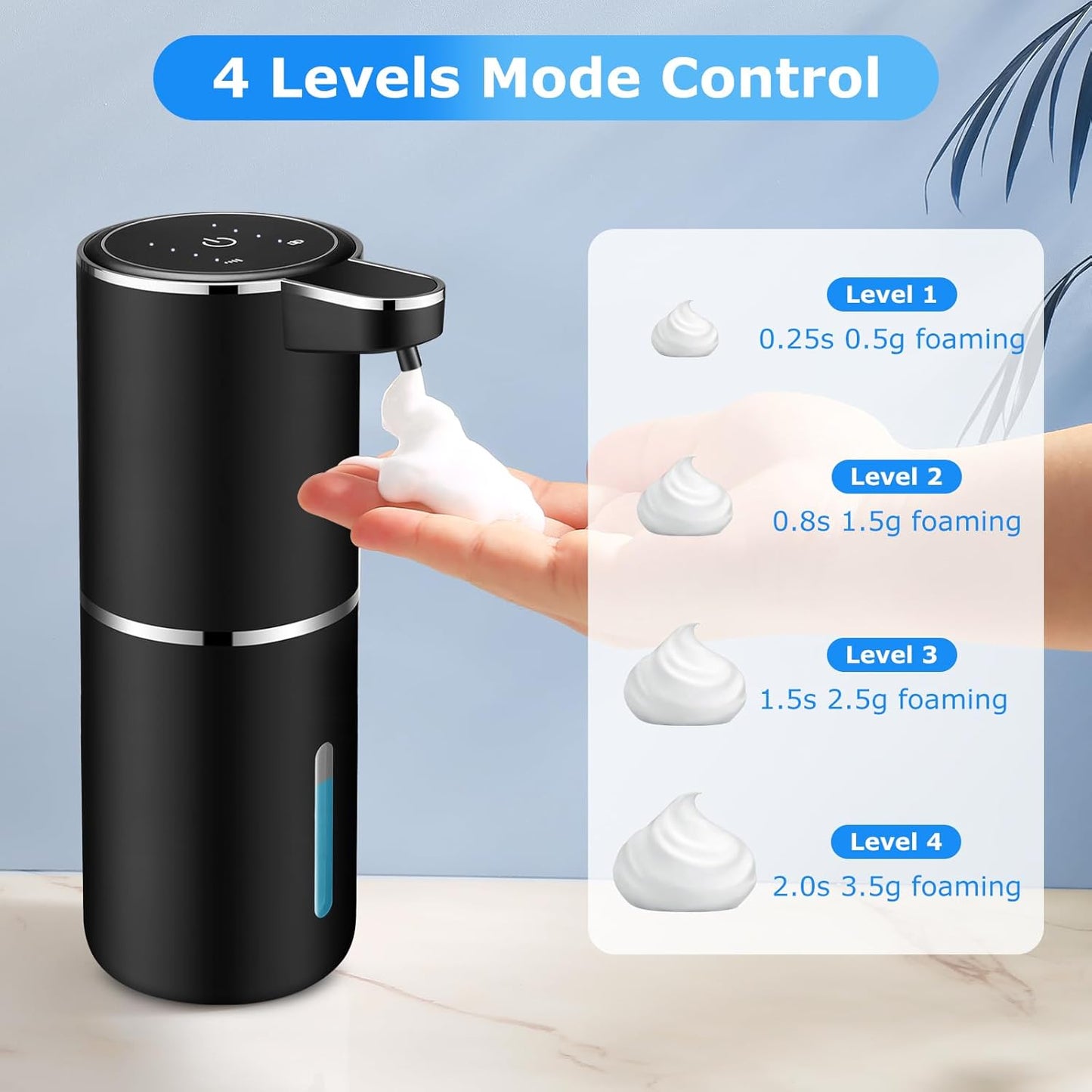2 Pack Automatic Soap Dispensers,12.8oz/380ml USB Touchless Automatic Foaming Soap