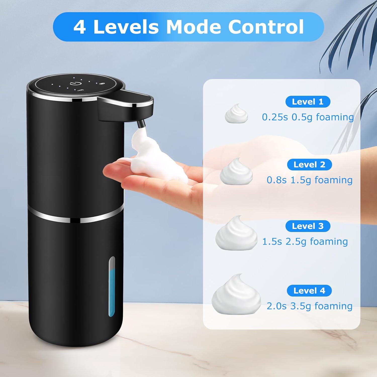 2 Pack Automatic Soap Dispensers,12.8oz/380ml USB Touchless Automatic Foaming Soap