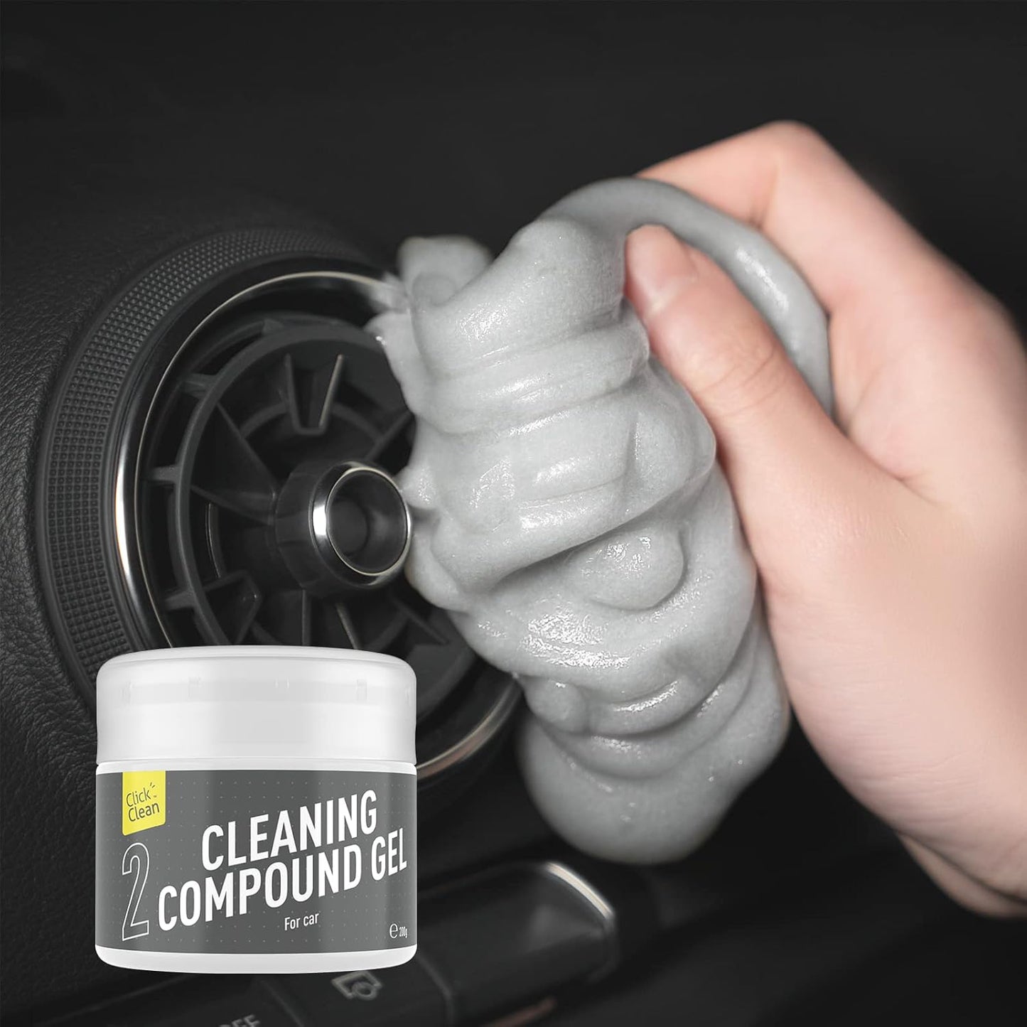 CLICK CLEAN Cleaning Gel for Car, 7oz Car Detailing Tools, Cleaning Putty Gel, Car Interior Cleaner