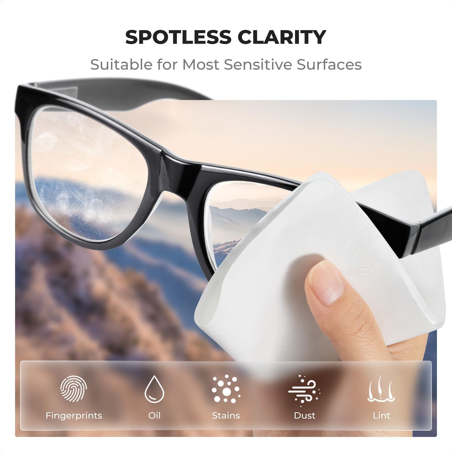 K&F Concept 20 Pack Lens Cleaning Cloth | Microfiber Cleaning Cloth | Camera Lens Cleaner | Camera