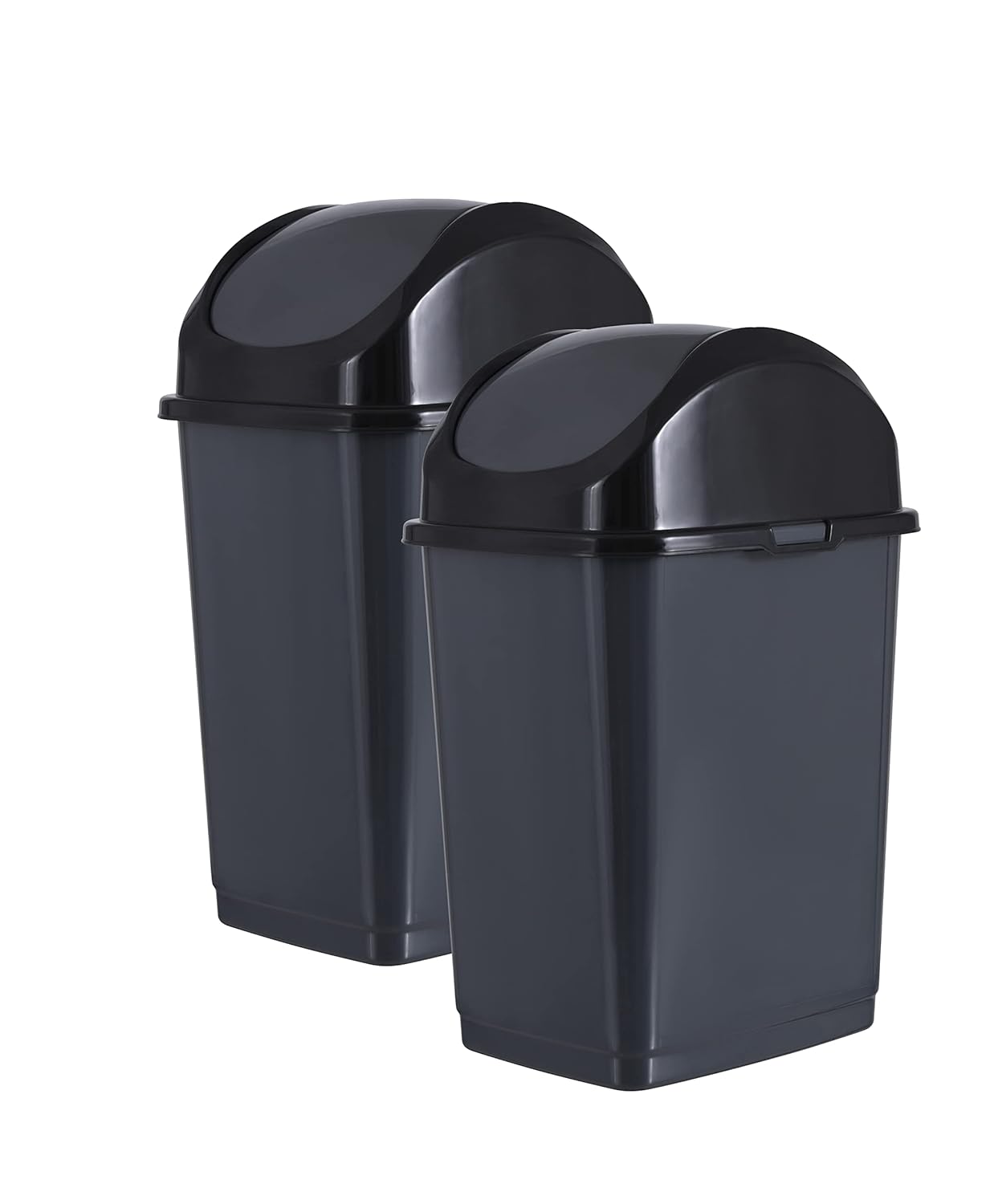 Superio Trash Can for Dorm Room with Lid 4.5 Gallon Plastic Garbage Can with Swing Top Lid, Medium