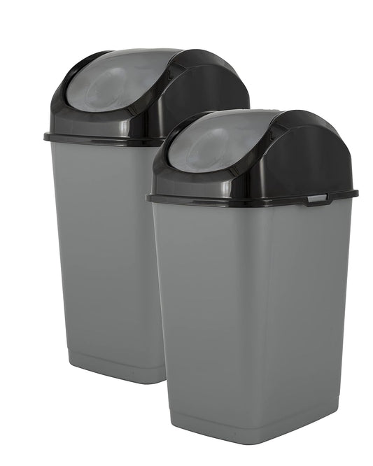Superio Office Trash Can with Lid 9 Gallon Kitchen Garbage Can Bedroom Waste Basket 37 Qt. Swing