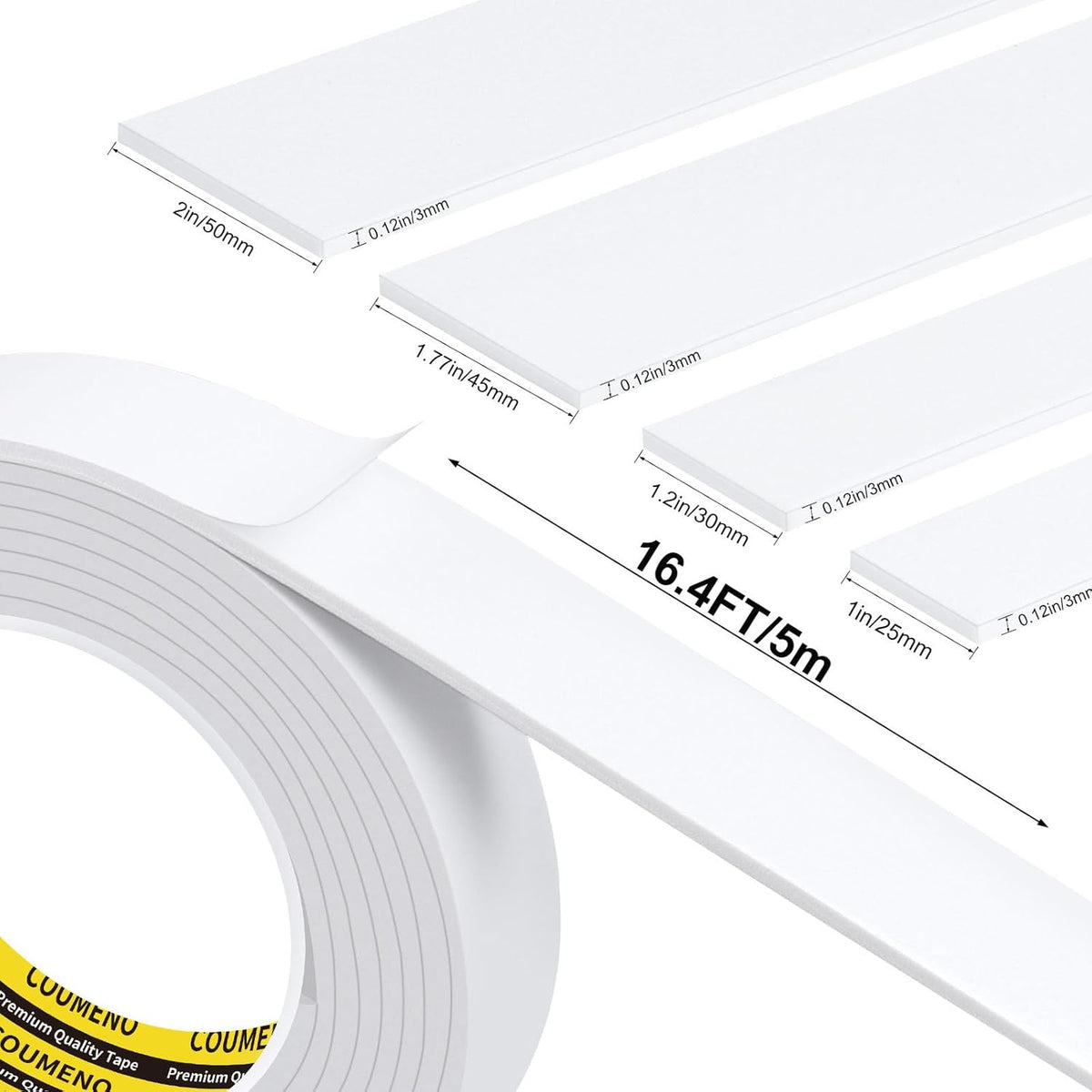 Single-Sided EVA Foam Tape, Single-Sided Sealing Strip Foam Pad Sponge Tape,Self-Adhesive