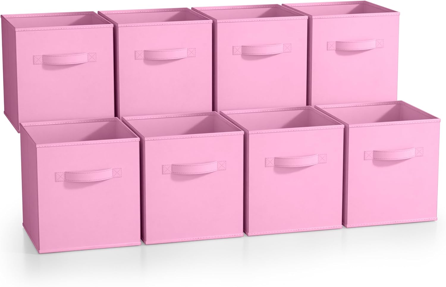 Sorbus Fabric Storage Cubes - 8 Foldable Storage Bins for Organizing Pantry, Cubbies, Toy Box