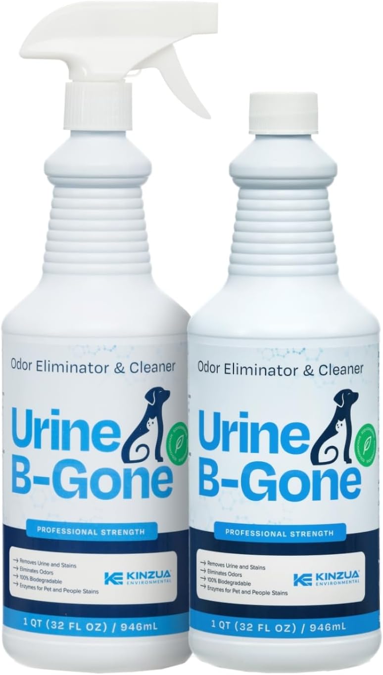 KINZUA ENVIRONMENTAL Urine B-Gone, Professional Enzyme Odor Eliminator & Pet Stain Remover, Human