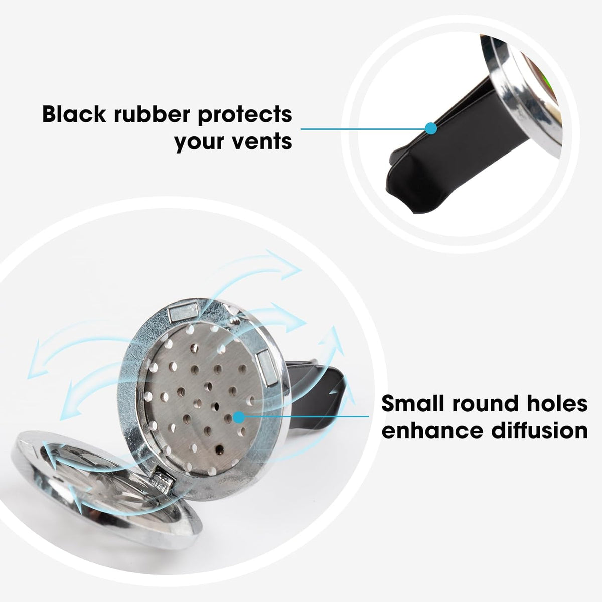 ttstar Car Diffuser Vent Clip - 30mm Aromatherapy Essential Oil, 3 Car Air Fresheners Vent Clips