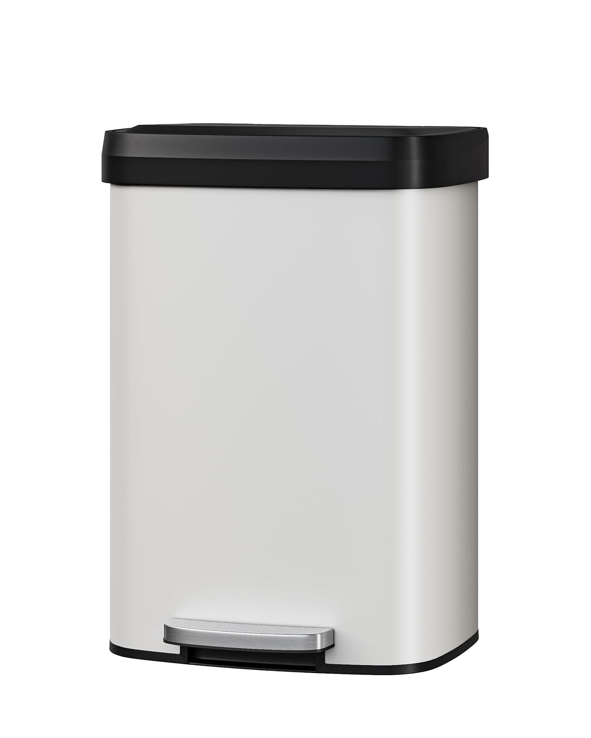 Garvee 13 Gallon / 50 Liter Metal Trash Can with Lid, Large Garbage Can for Kitchen, Rustproof