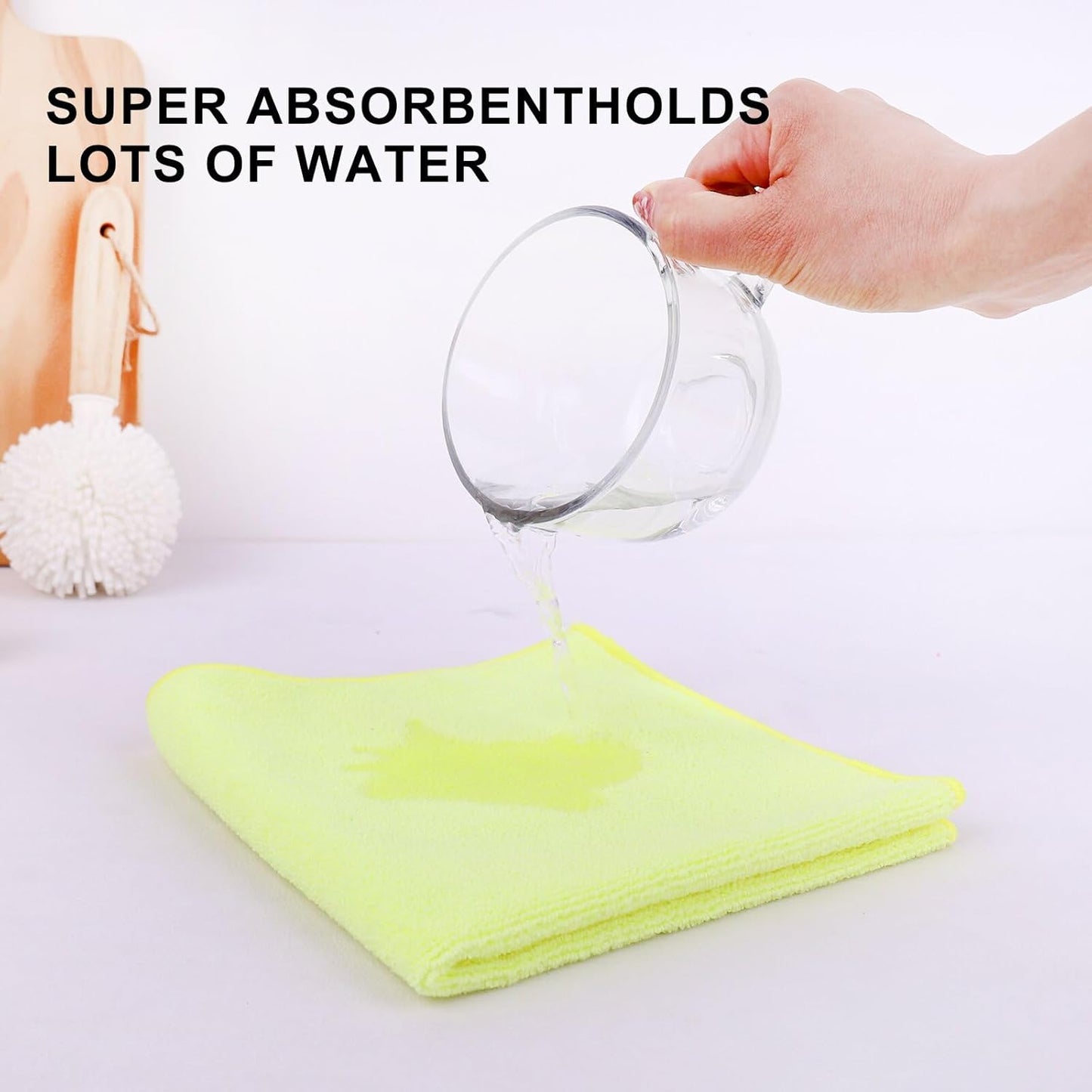 Tricol Clean Microfiber Cleaning Cloth, 16in*16in, 12 Pack Ultra-Thick Cleaning Rags, Super