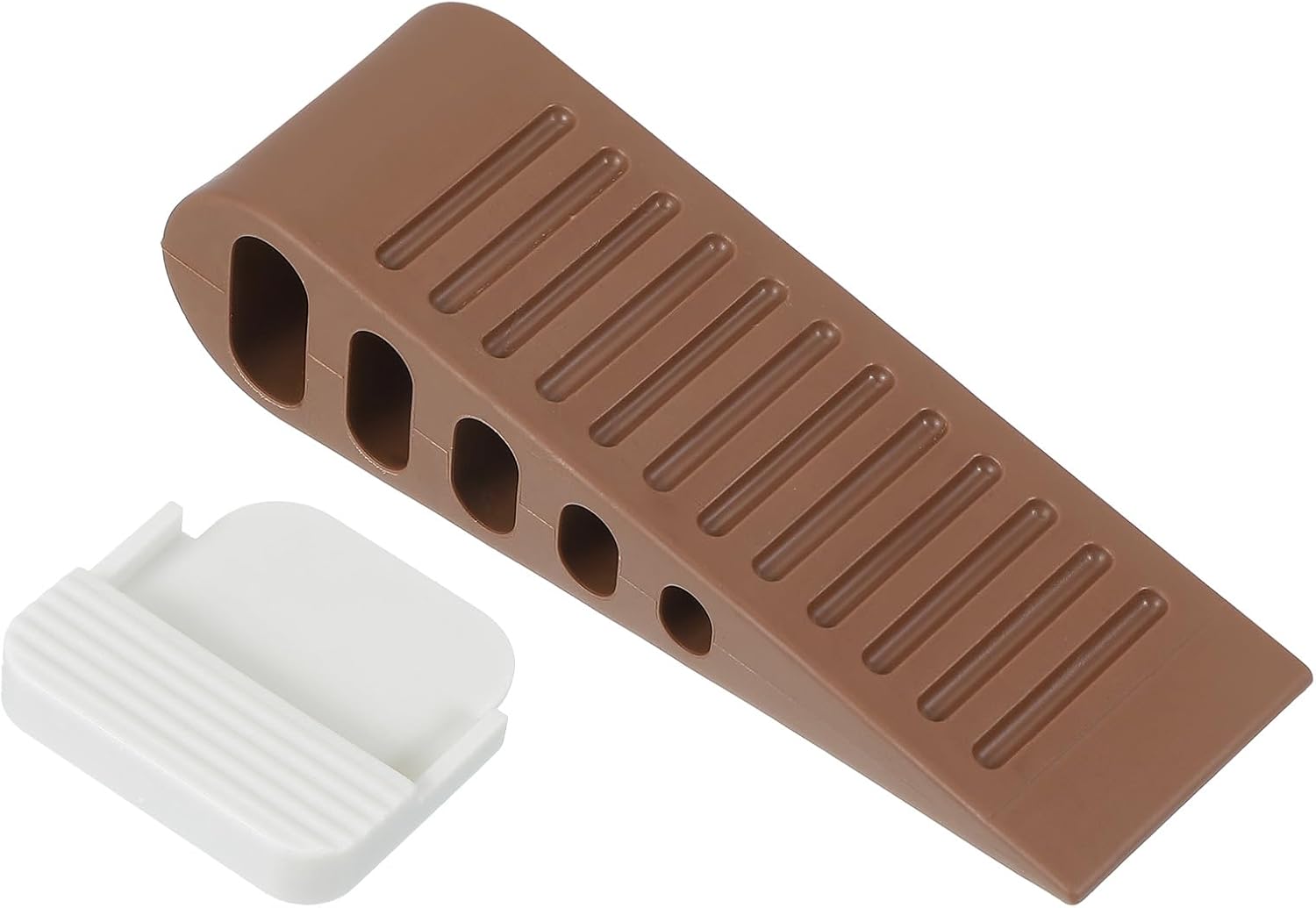PATIKIL Rubber Door Stoppers for Bottom of Door, Door Wedge Stopper with Holder Sturdy Stackable