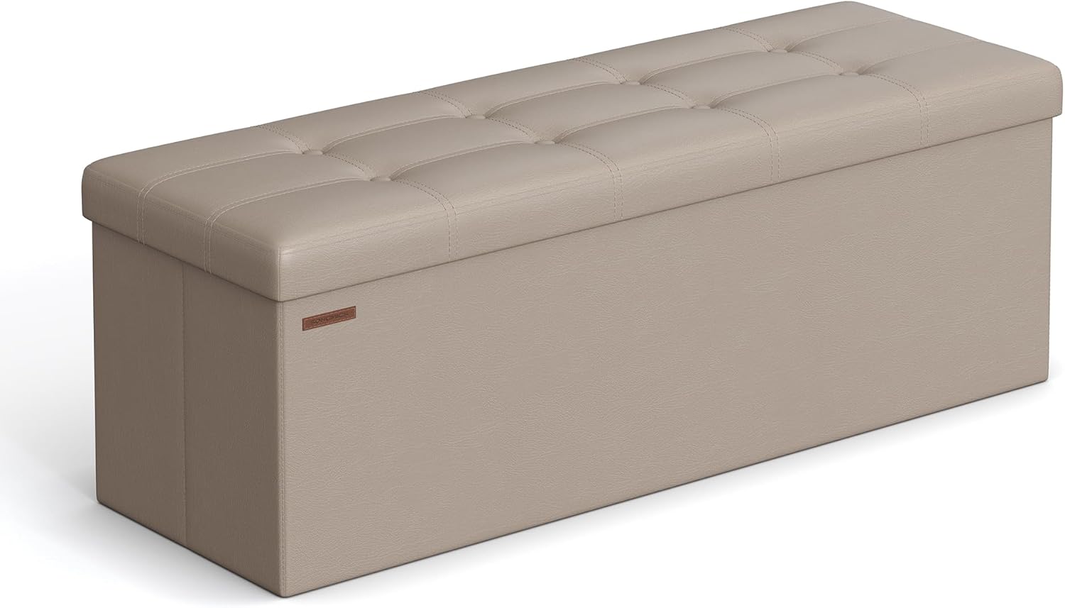 SONGMICS Mazie Collection - 43 Inches Folding Storage Ottoman Bench, Ottoman with Storage, Foot