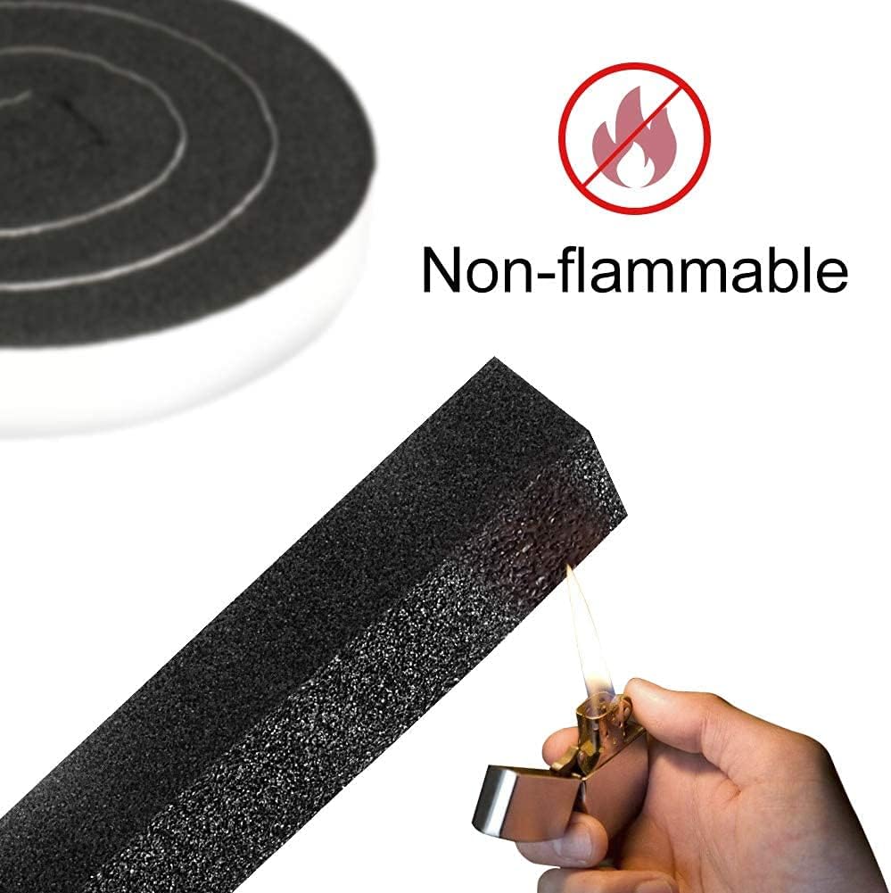 YIJUHOU 2 Rolls 1.18 Inch X 1 Inch Open Cell Foam Tape for Window Air Conditioner Insulation,High