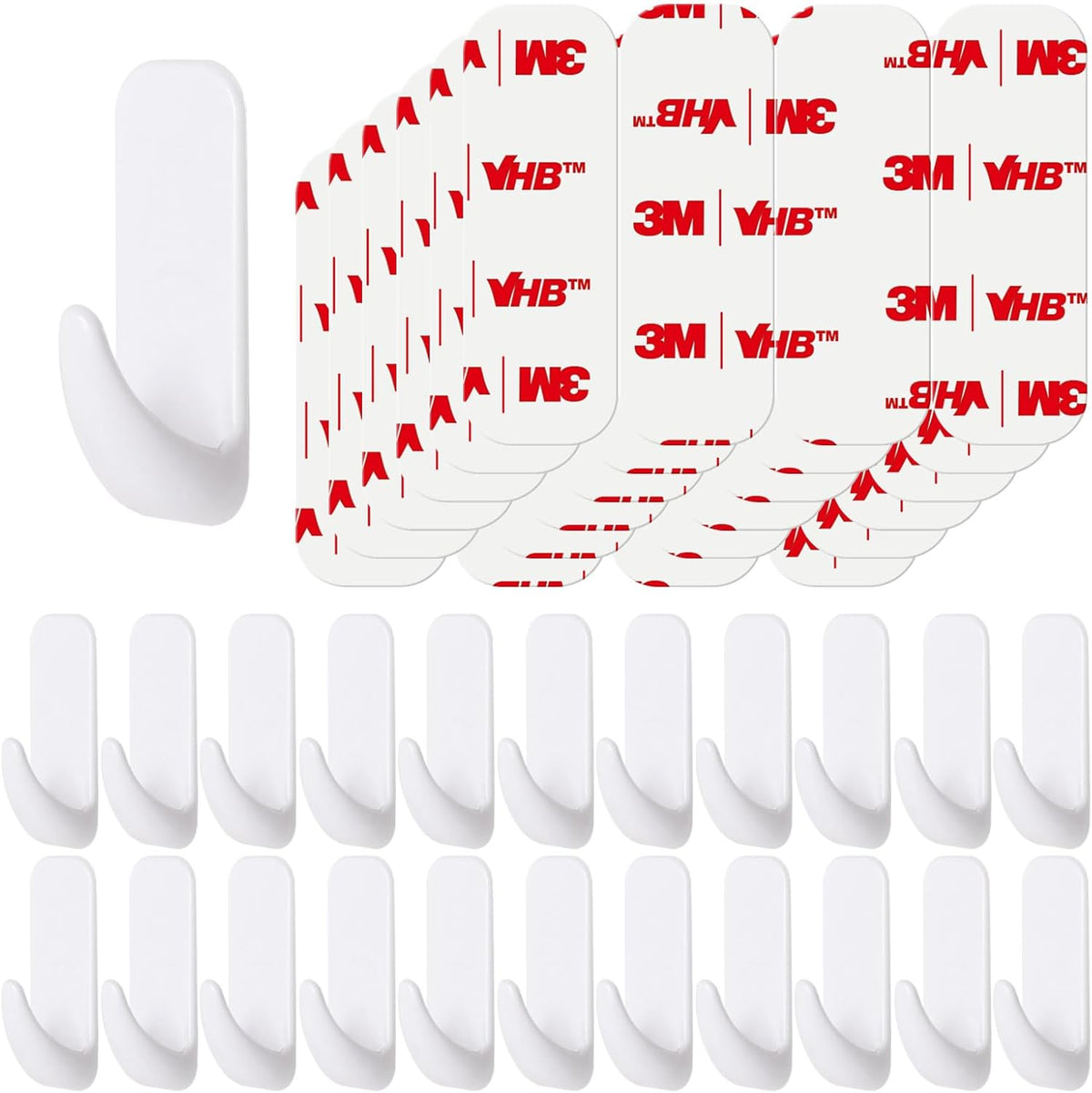 Wall Hooks for Hanging Heavy Duty, Medium 22 Self Adhesive Wall with 26 Strips no Damage, Sticky