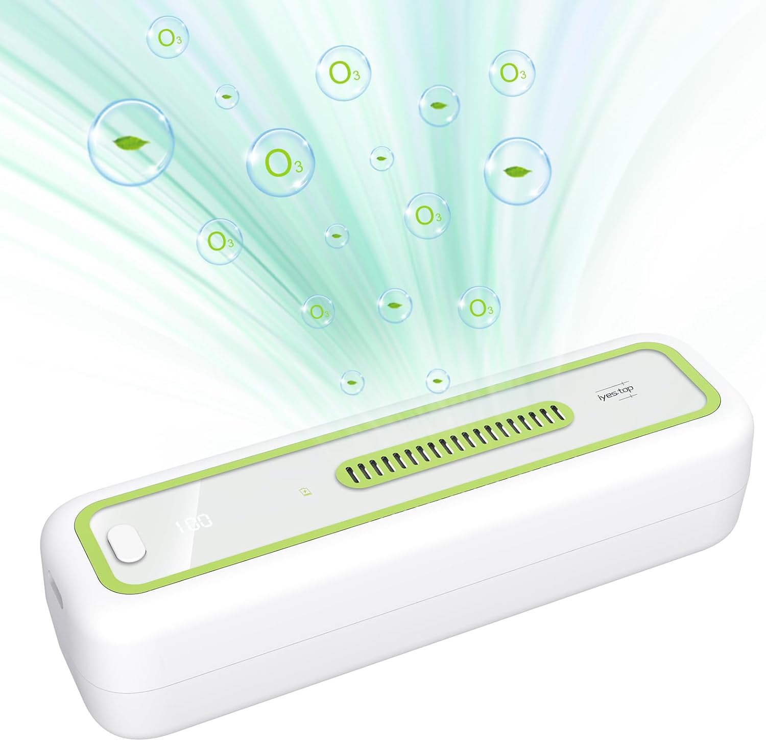 Mini USB Fridge Deodorizer with LED Display - Rechargeable and Reusable Odor Eliminator Absorber