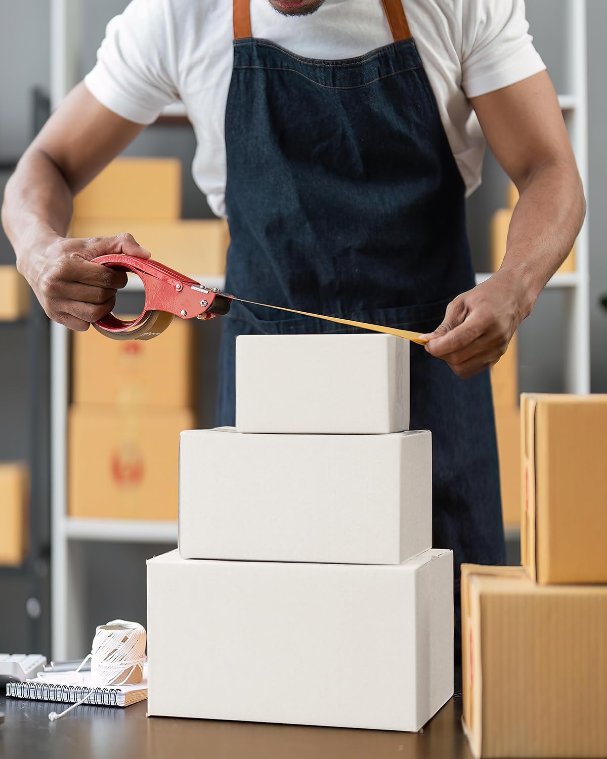 Assorted-Sizes-Shipping-Boxes-45-Pack: 8x6x4 & 9x6x4 & 10x7x5 Small-Shipping-Boxes-Mailers, White