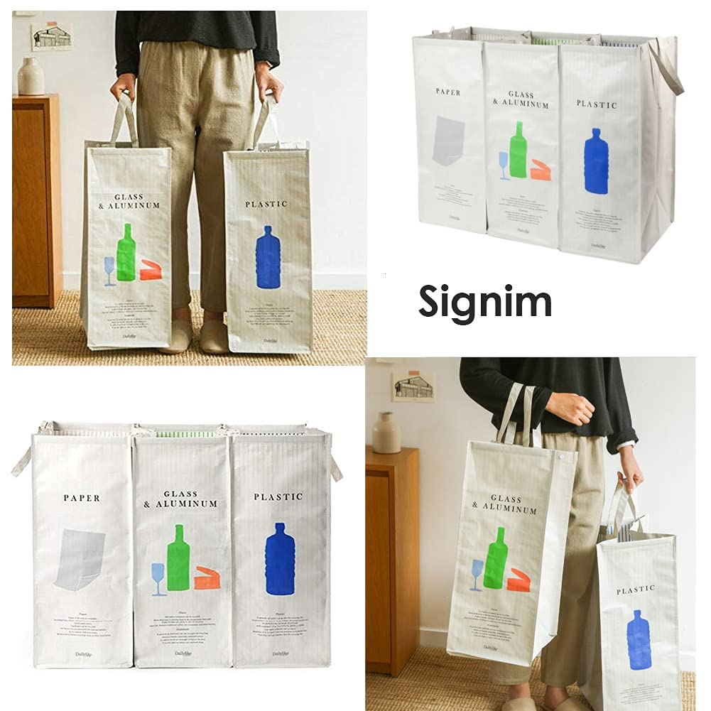 216 Separate Recycling Waste Bin Bags for Kitchen Home Recycle Garbage Trash Sorting Bins Organizer