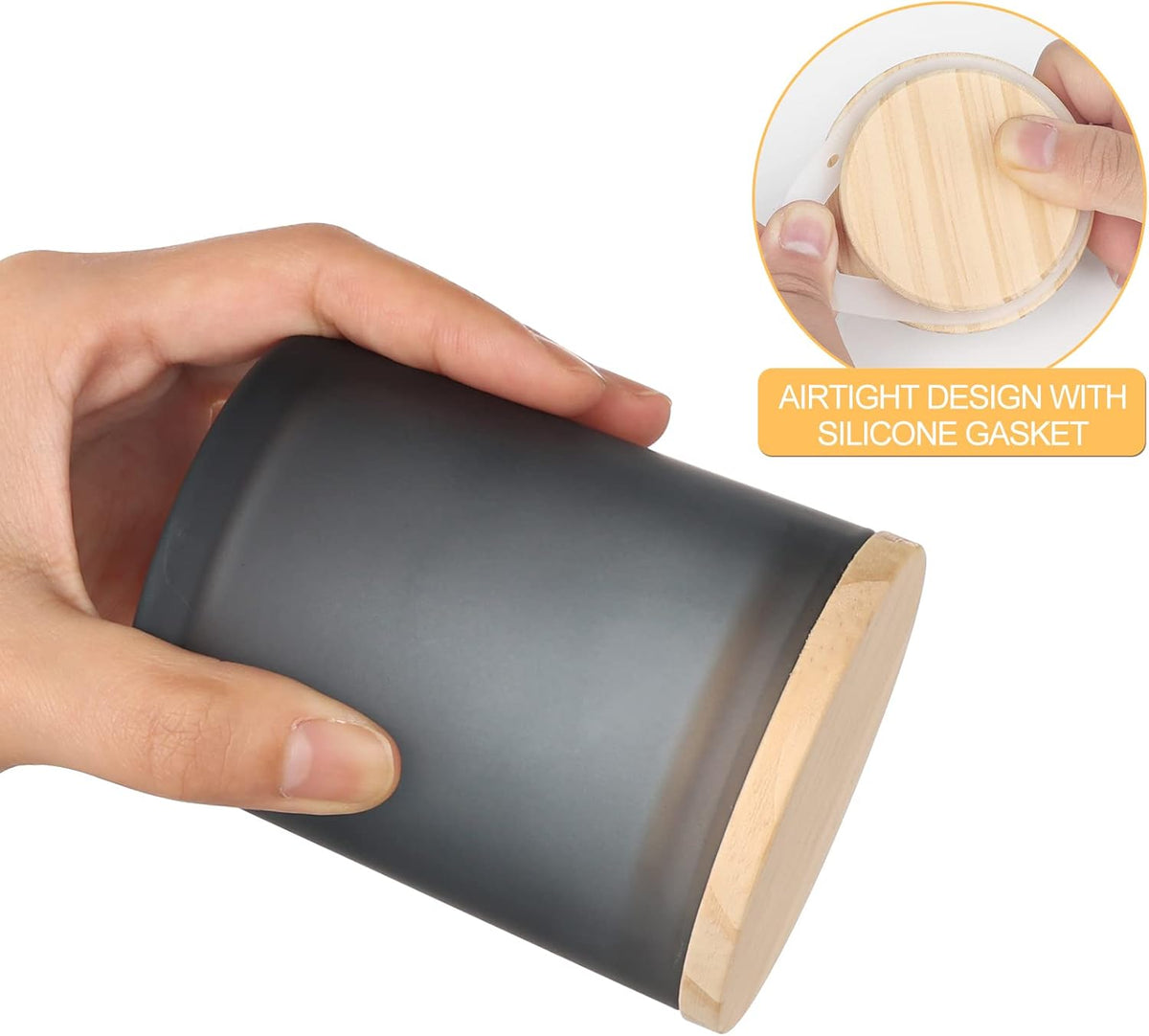 Thick Candle Jars for Making Candles 12 Pcs, 7 OZ Empty Jars with Wood Lids for Candle Making
