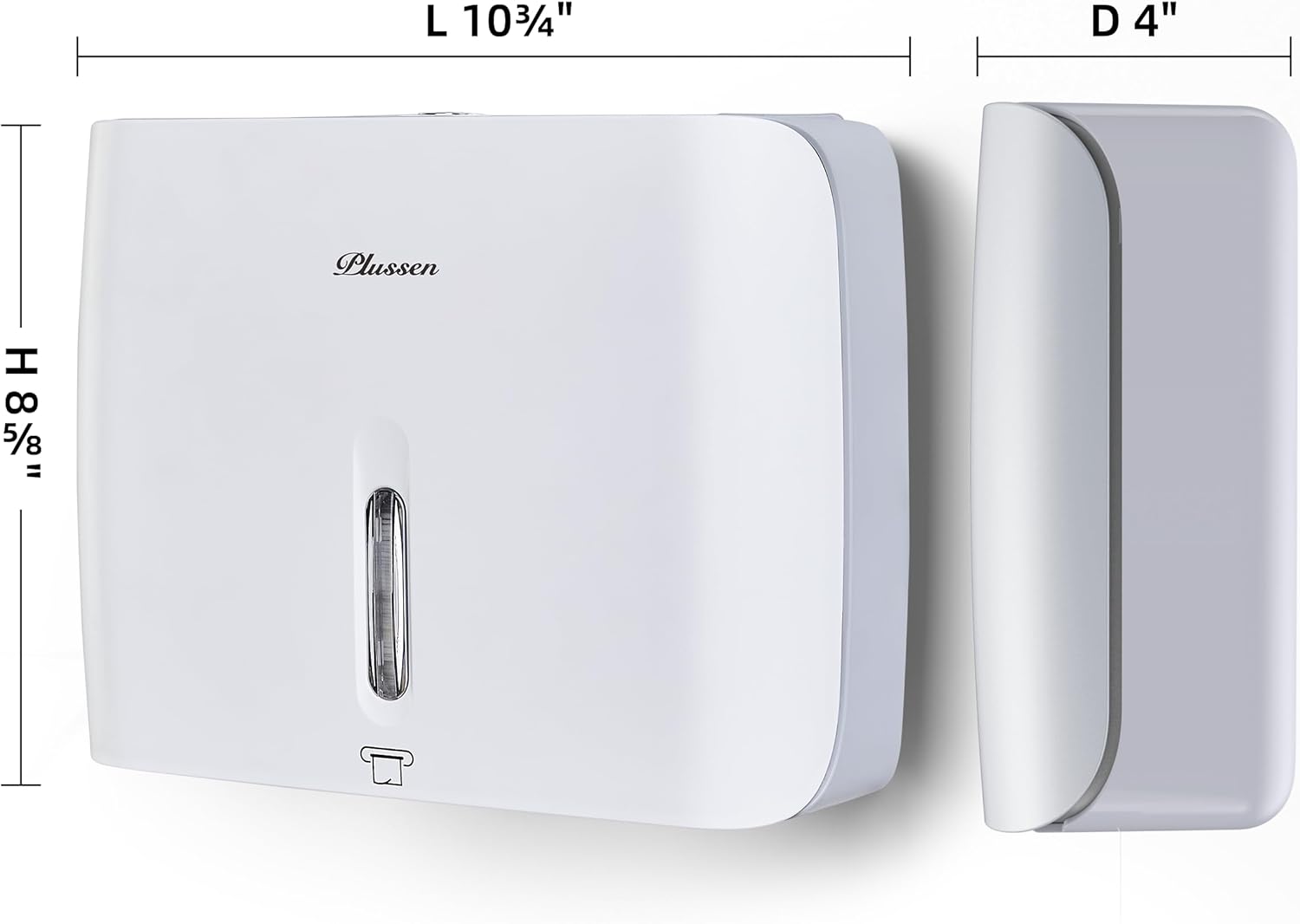 Paper Towel Dispenser Wall Mount Commercial Pack of 3 White Holder Fits Multifold Hand Towels for