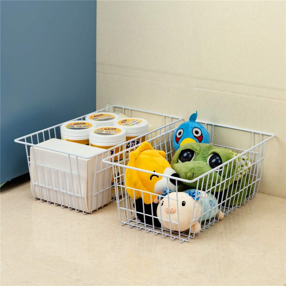 SANNO Freezer Baskets Wire Storage Baskets Closet Storage Baskets Bins Refrigerator Storage