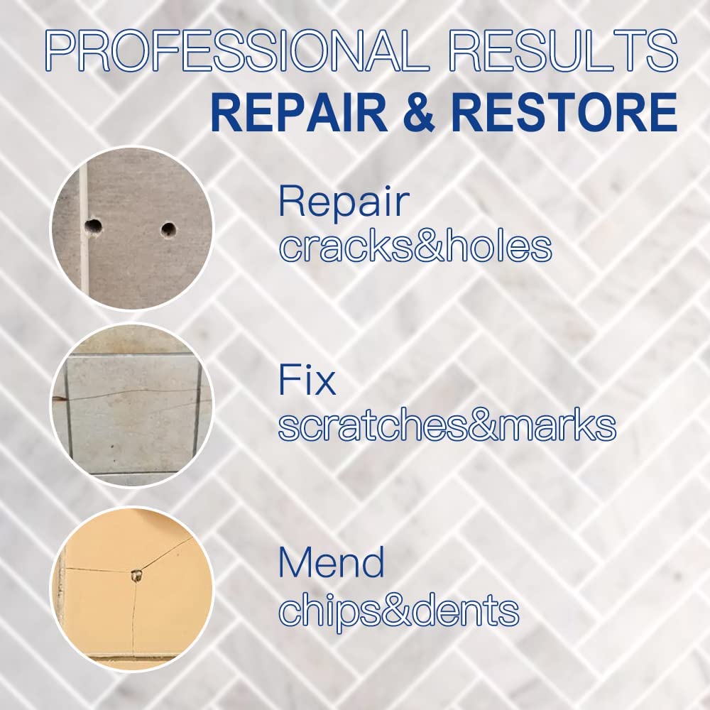 Tile Repair Kit, Ceramic Tile Chip Repair Kit(Color Match), Porcelain Repair Kit with Super Strong