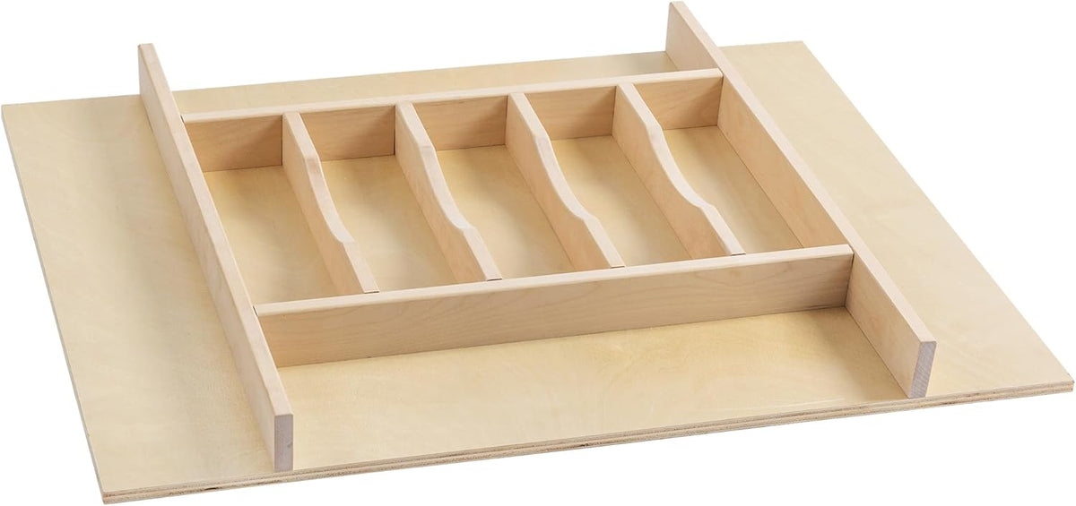 WelFurGeer Premium Wooden Silverware Organizer for Kitchen Drawers, Utensil Tray for Kitchen