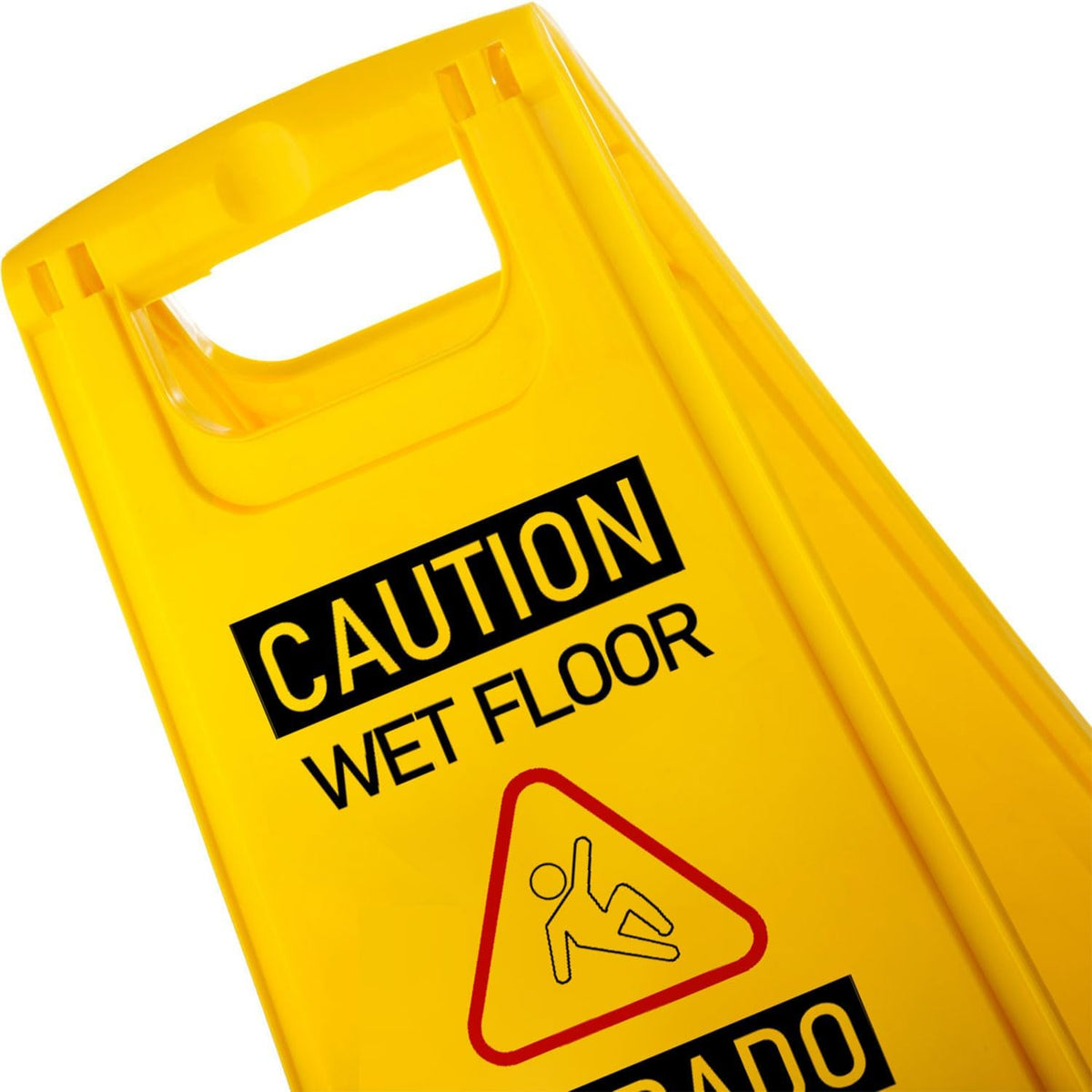 12-Pack Bilingual Caution Wet Floor Signs, A-Frame Double-Sided Warning Signs for Indoor & Outdoor